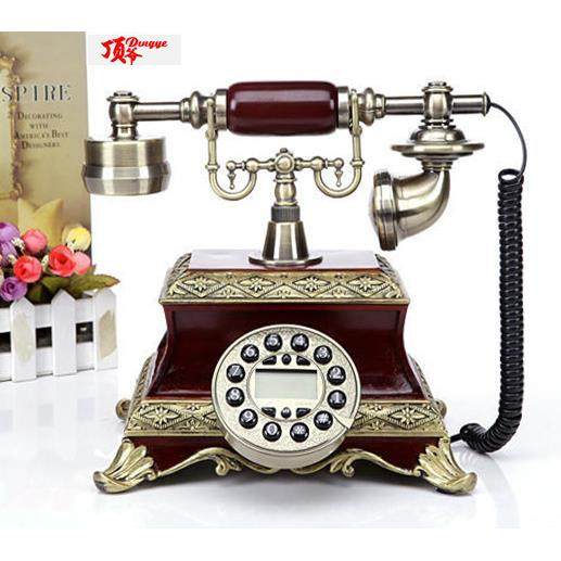 至臻新款仿古电话机复古电话机时尚家用有线来电老式座机