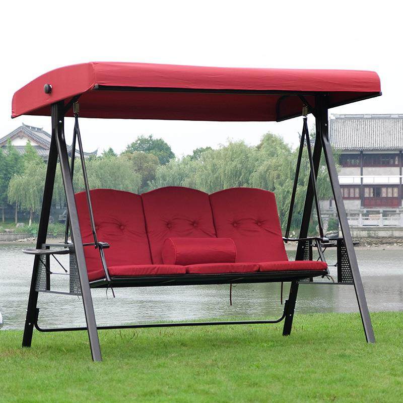 户外庭院秋千椅露天双人吊椅成人懒人铁艺休闲椅摇篮椅室外吊床椅