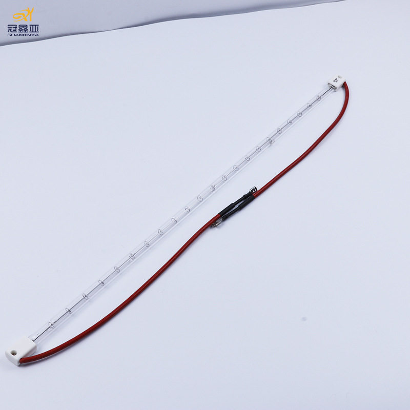 单管透明红外线灯管1KW530MM塑料吹瓶机加热管卤素石英加热灯管