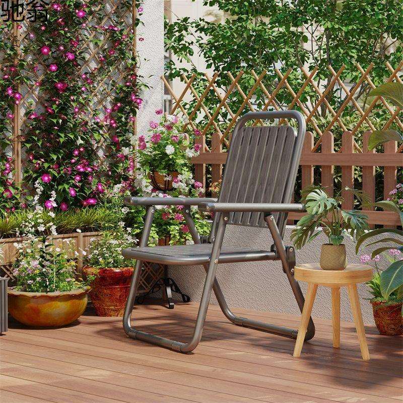 户外折叠椅便携式露营椅子庭院休闲阳台防水靠背椅耐用折叠凳子