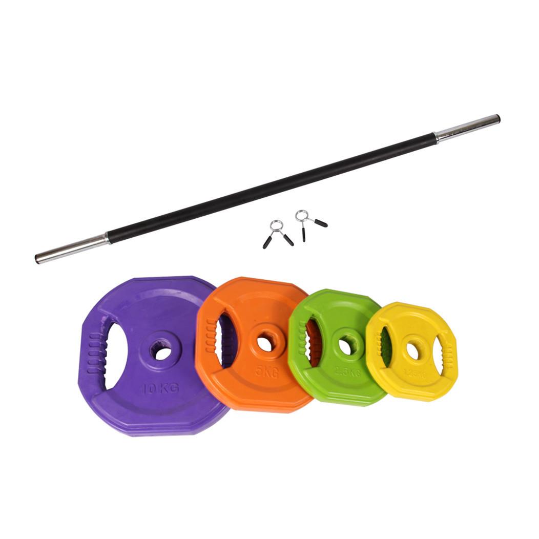 女士健身商用杠铃家用套装手抓杠铃片深蹲训练健身器材
