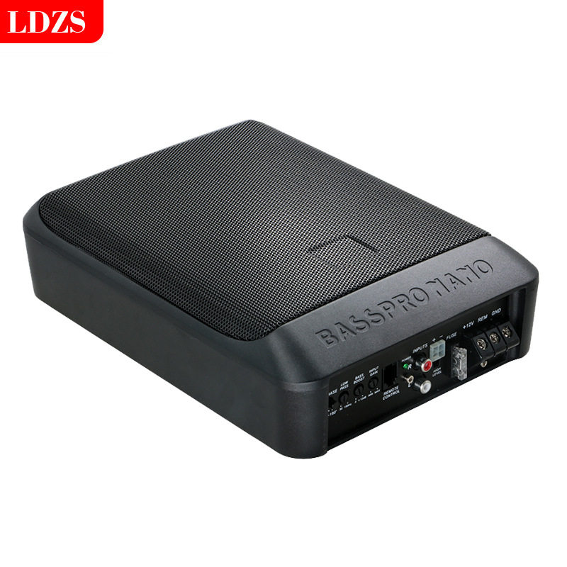 车载重低音炮12V汽车24V货车用超薄座位下有源铝合金小钢炮音响