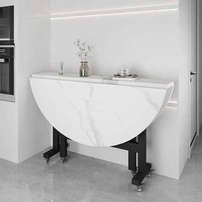 折叠圆桌家用小户型可折叠式餐桌简易10人饭桌可移动带转盘大圆桌