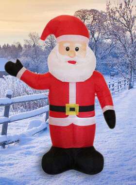 圣诞节灯光充气气模4FT圣诞老人节日商场装饰庭院场地布置6FT