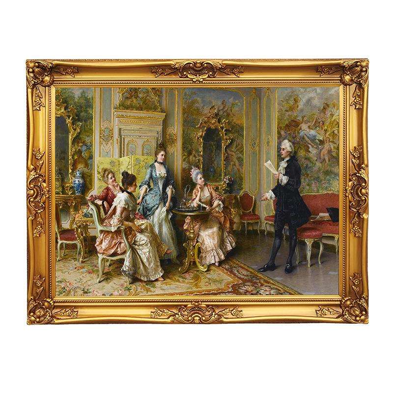 欧式复古客厅油画框婚庆背景布置装饰框KTV沙发餐厅壁挂实木相框