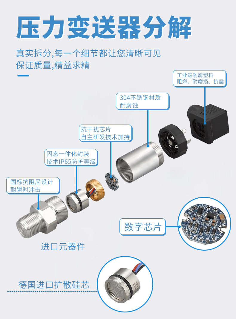 西安冠科PT204R耐高温压力变送器热水压力变送器