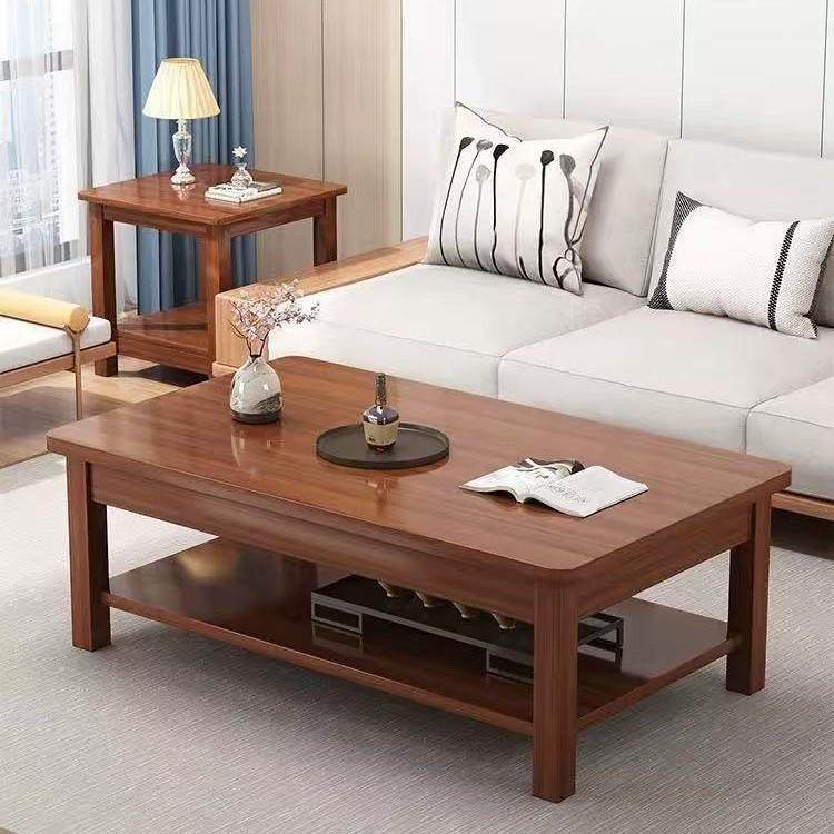 茶几客厅家用小户型实木腿2025新款茶桌办公室简约桌子长方形中式