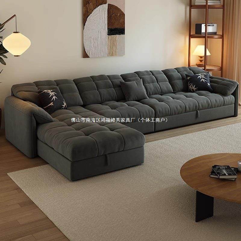 布艺沙发大象耳朵沙发床一体两用多功能直排抽拉床带贵妃储物客厅