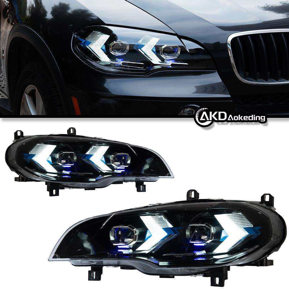 适用于07-13年宝马X5大灯总成E70改装LED透镜箭头日行灯LED转向灯,收纳整理,烫衣板及配件,淘宝优惠券,粉丝福利购,淘宝优惠卷