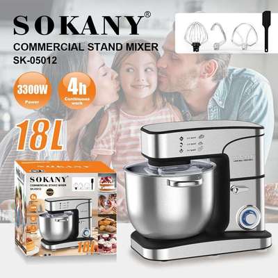 出口SOKANY05012揉面机商用不锈钢18L大容量厨师机搅拌和面机