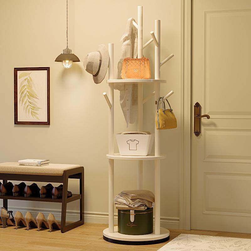 实木衣帽架落地卧室挂衣架现代简约衣架子客厅立式简易家用挂包架