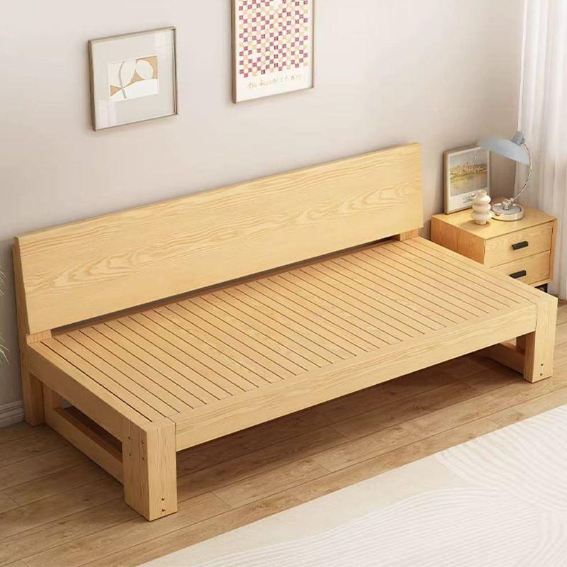 实木沙发床一体两用可折叠多功能单人伸缩一体客厅实木折叠床沙发