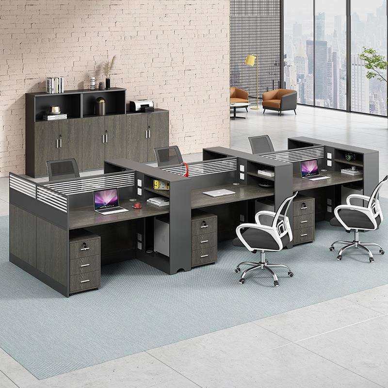 职员办公桌椅组合工位员工简约双人四人位六人位创意办公桌