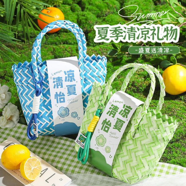 夏季活动创意礼品利降温伴手礼公司实用福送团建员工夏季手提篮