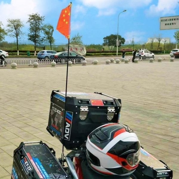 尾箱越野专用小红旗摩托车五星红旗旗杆支架摩托车改装国庆汽车