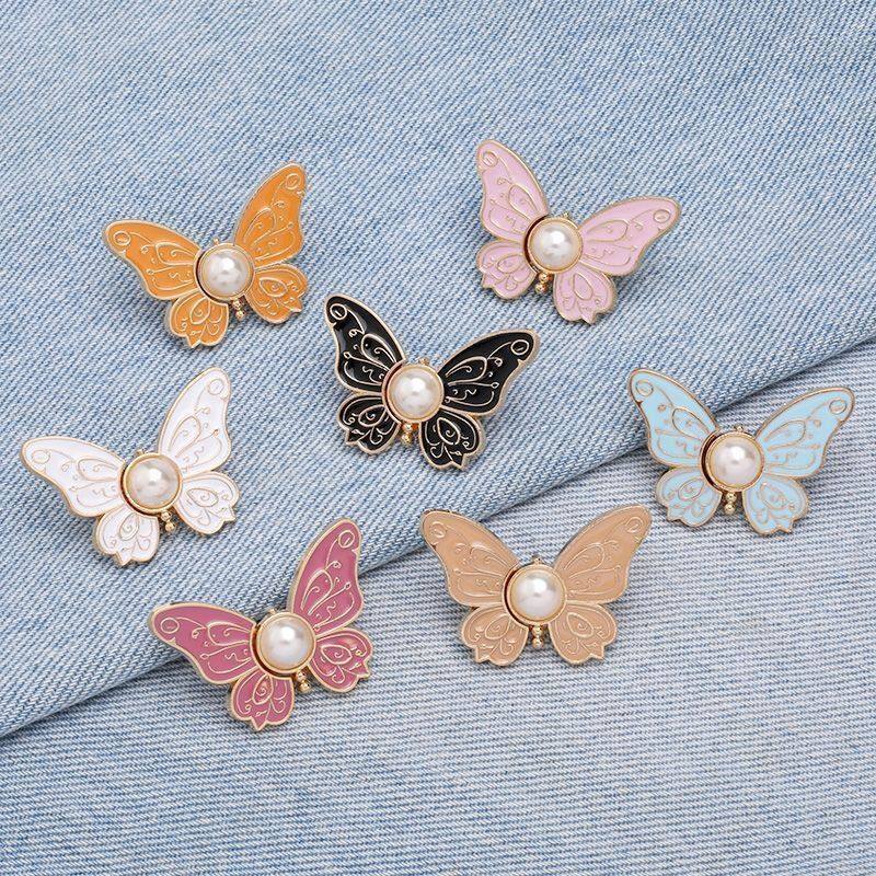 新款珍珠蝴蝶收腰扣时尚对扣可拆卸免钉牛仔裤腰围改小收腰神器,居家日用,其它,淘宝优惠券,粉丝福利购,淘宝优惠卷