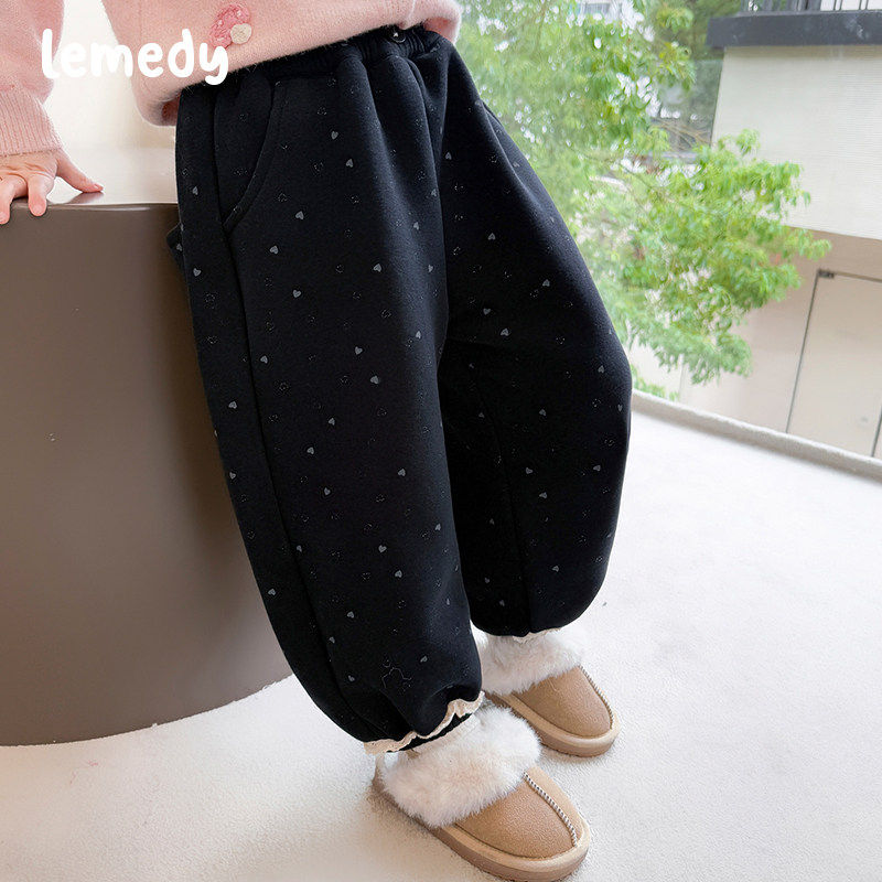 韩国Lemedy女童加绒裤子秋冬2025新款宝宝一体绒长裤儿童束脚卫裤,童装/婴儿装/亲子装,裤子,淘宝优惠券,粉丝福利购,淘宝优惠卷