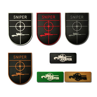 3D PVC臂章SNIPER橡胶魔术贴徽章个性户外包配贴章