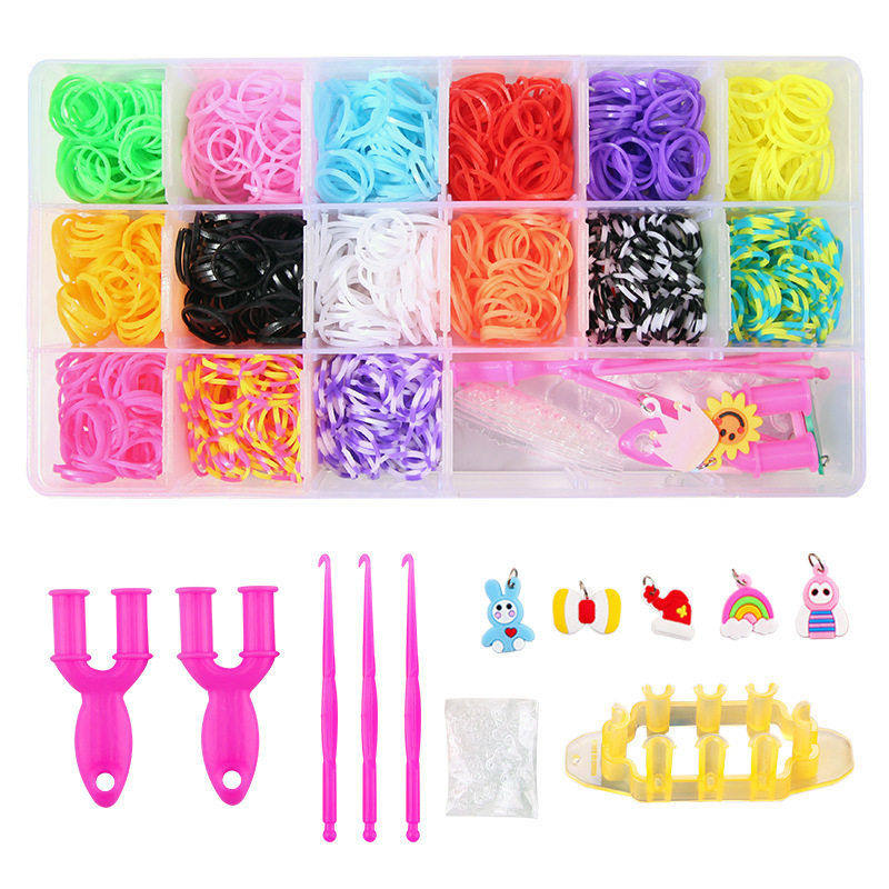 小18格1500根彩虹橡皮筋益智儿童玩具女diy编织彩虹皮筋编织手链,玩具/童车/益智/积木/模型,其它早教玩具类,淘宝优惠券,粉丝福利购,淘宝优惠卷