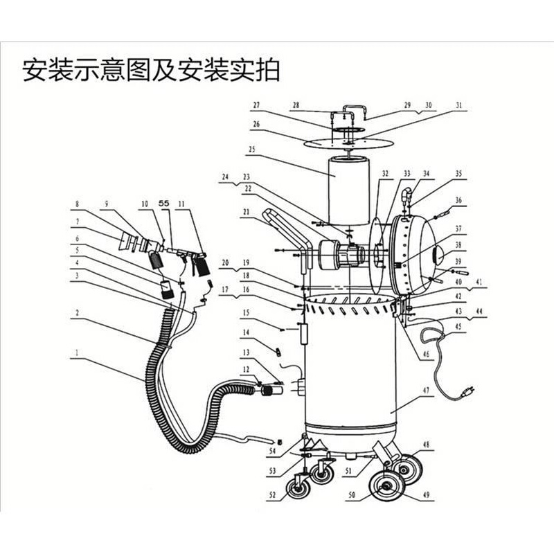 10加仑小型喷砂机移动喷沙机小形28加仑喷砂桶喷沙罐除锈喷砂设备