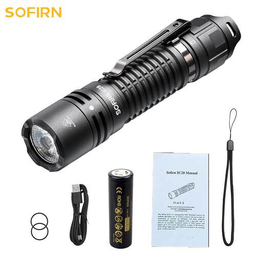 高档索菲恩 SC28 l新款强光 战术手电筒200mXH8P50.2户外可携式us