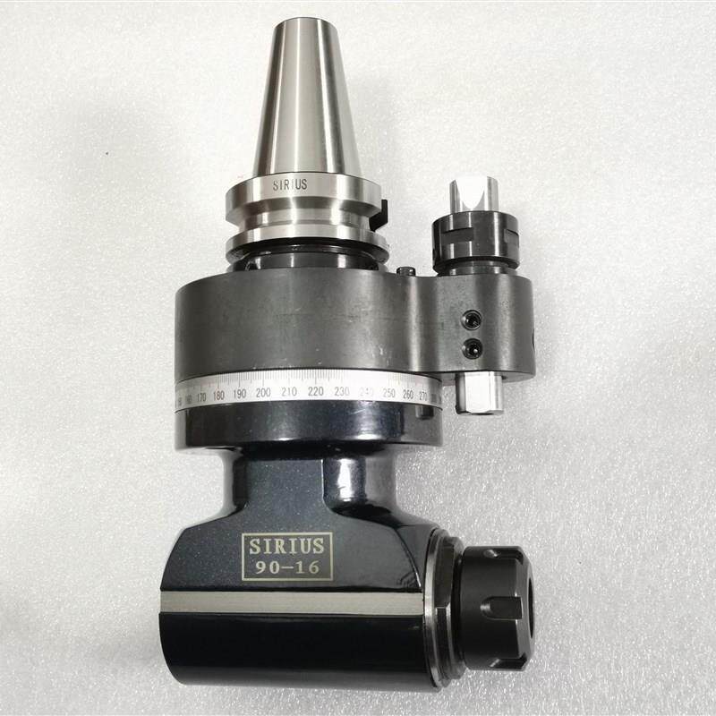 加工中心侧铣头cnc90度角度头钻孔攻牙铣削er直角动力头bt40bt50