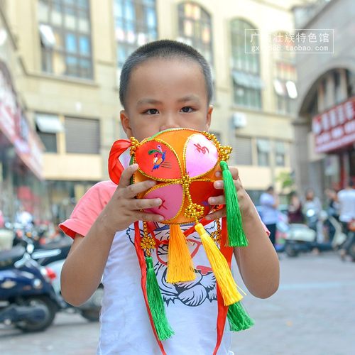 大绣球广西 纯手工刺绣壮绣 少数民族定情信物结婚用品礼品15公分