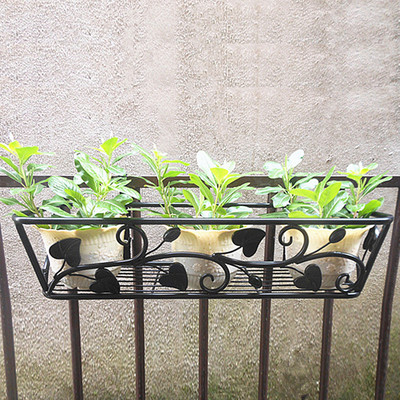 长方形绿萝花架 挂防盗窗 阳台挂式花盆架 悬挂栏杆护栏花篮架