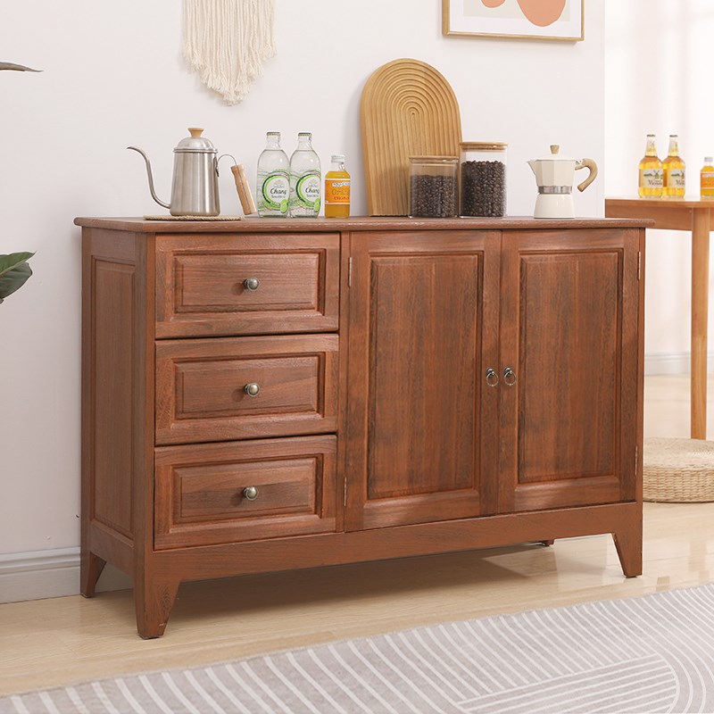 斗柜实木美式收纳储物小柜子五斗柜客厅靠墙家用餐边柜卧室置物柜