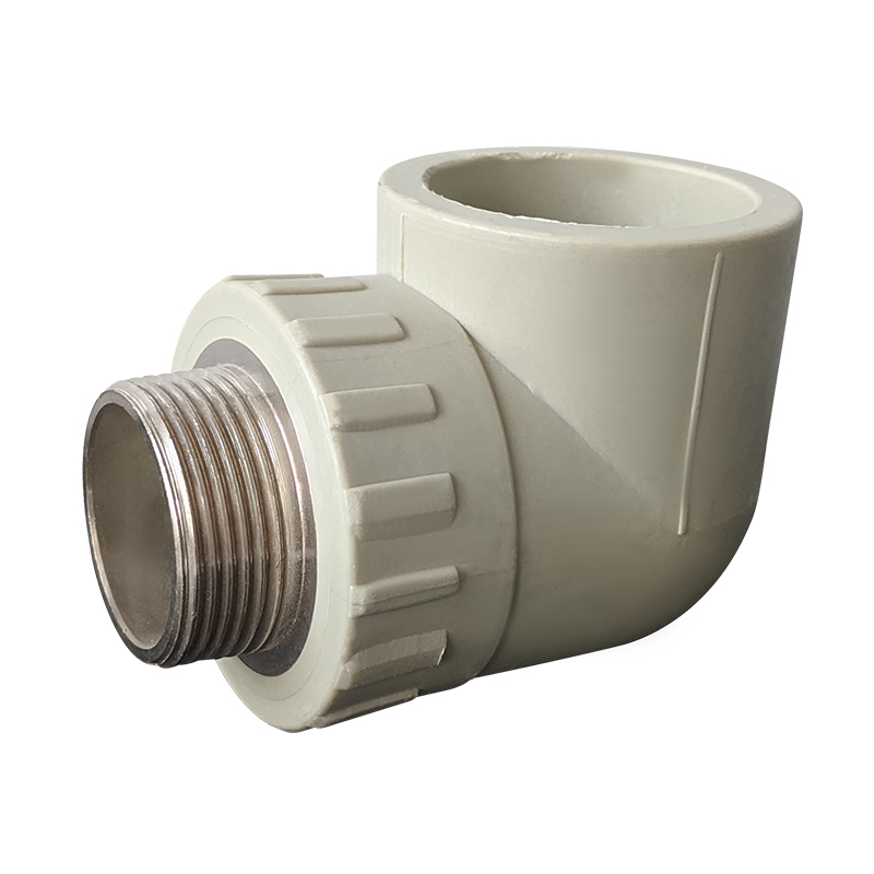 PPR内丝弯头外丝弯头40/50/63/2寸热熔焊接弯接头水管水泵节/灰色