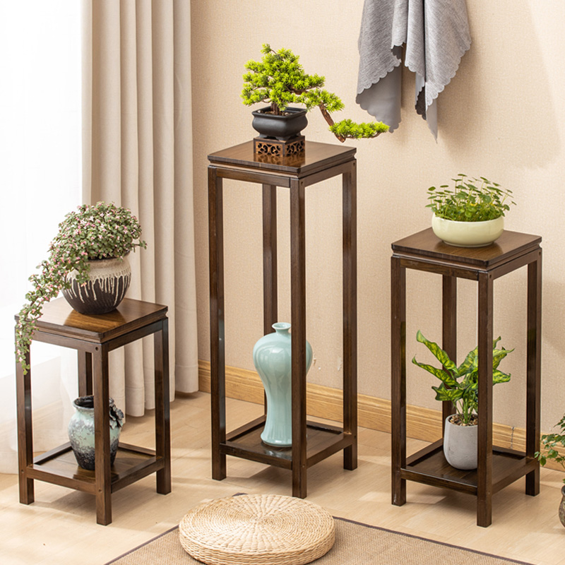 花架子置物室内实木多层阳台装饰落地式客厅多肉绿萝花盆架子铁艺