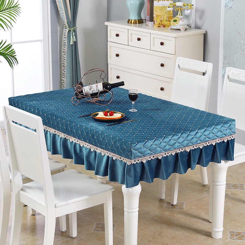 餐桌布布艺防滑桌罩简约餐桌套家用客厅长方形茶几罩套电视柜台布