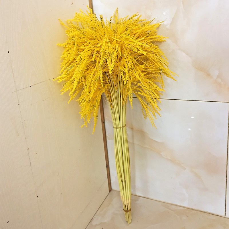 新款仿真麦穗稻谷水稻假花干花塑料花拍摄道具户外客厅摆放花