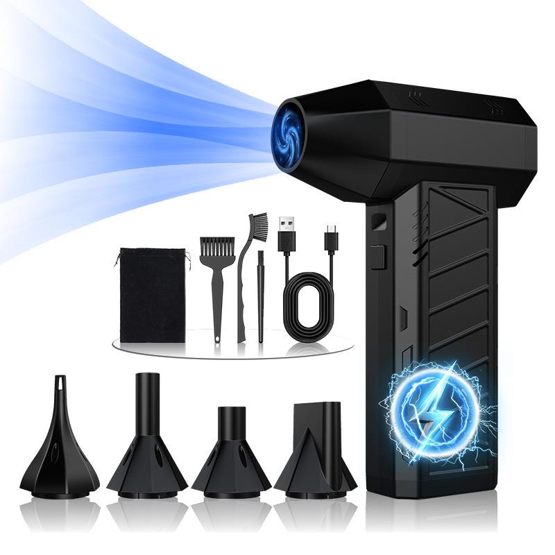 新款户外便携式迷你高速无刷鼓风机 350g吹力 暴力涡轮手持小风扇