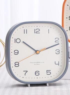 北欧风小台钟客厅座钟约现代静音座挂两用卧室儿童房床头摆表hcds