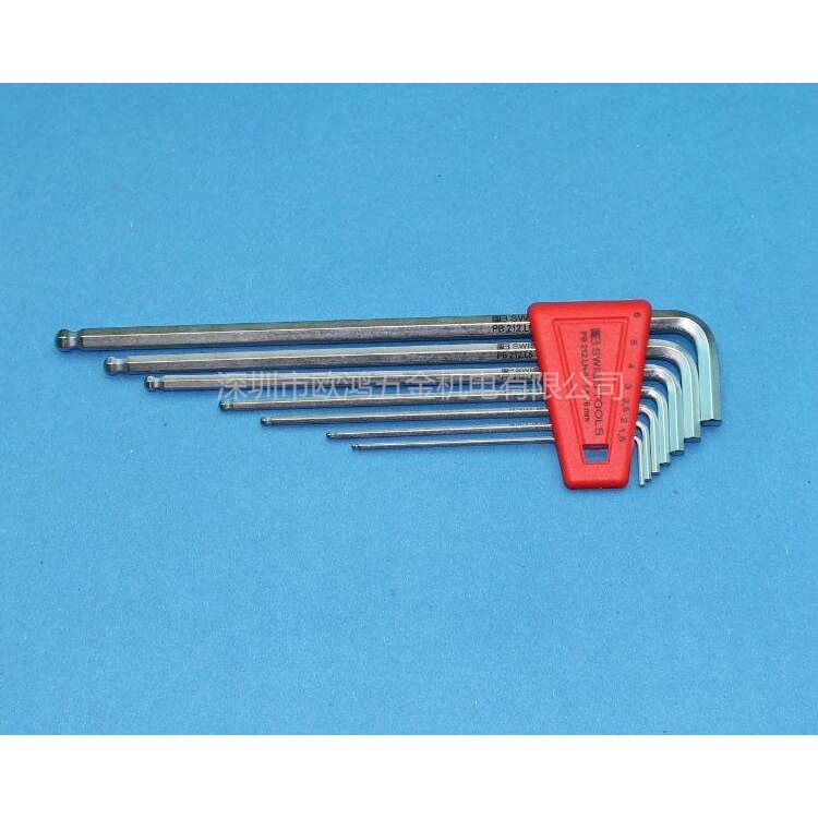 进口瑞士 PB 212.LH-6 套装1.5-6mm公制球头加长内六角扳手六角匙