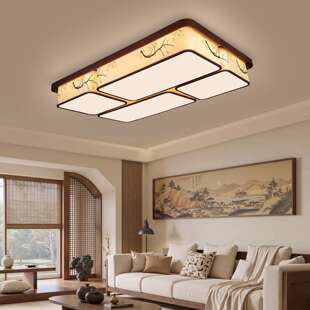 宋氏美学中式吸顶灯客厅灯大气中国风圆形书房灯简约主卧室吸顶灯