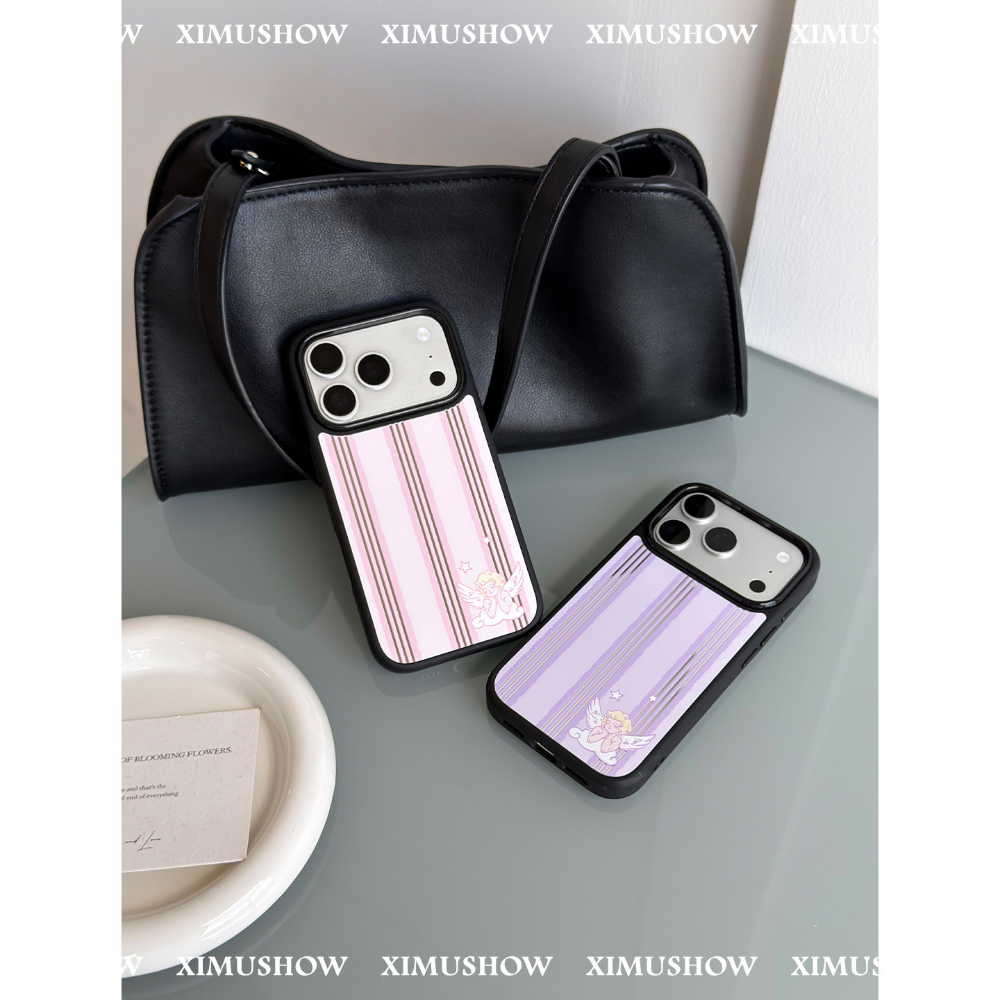 XIMUSHOW希木秀·紫天使点磁吸简约ins风iphone手机壳苹果17Xpromax原创ins16promax简约15promax