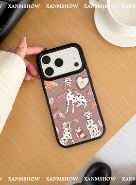 XANMSHOW希木秀·麦丁秋天浮雕苹果手机壳iphone17promax原创时尚复古动物16promax手机壳15promax
