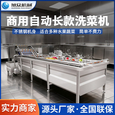 全自动净菜生产线高效蔬菜水果水产类根茎类带皮类清洗加工流水线