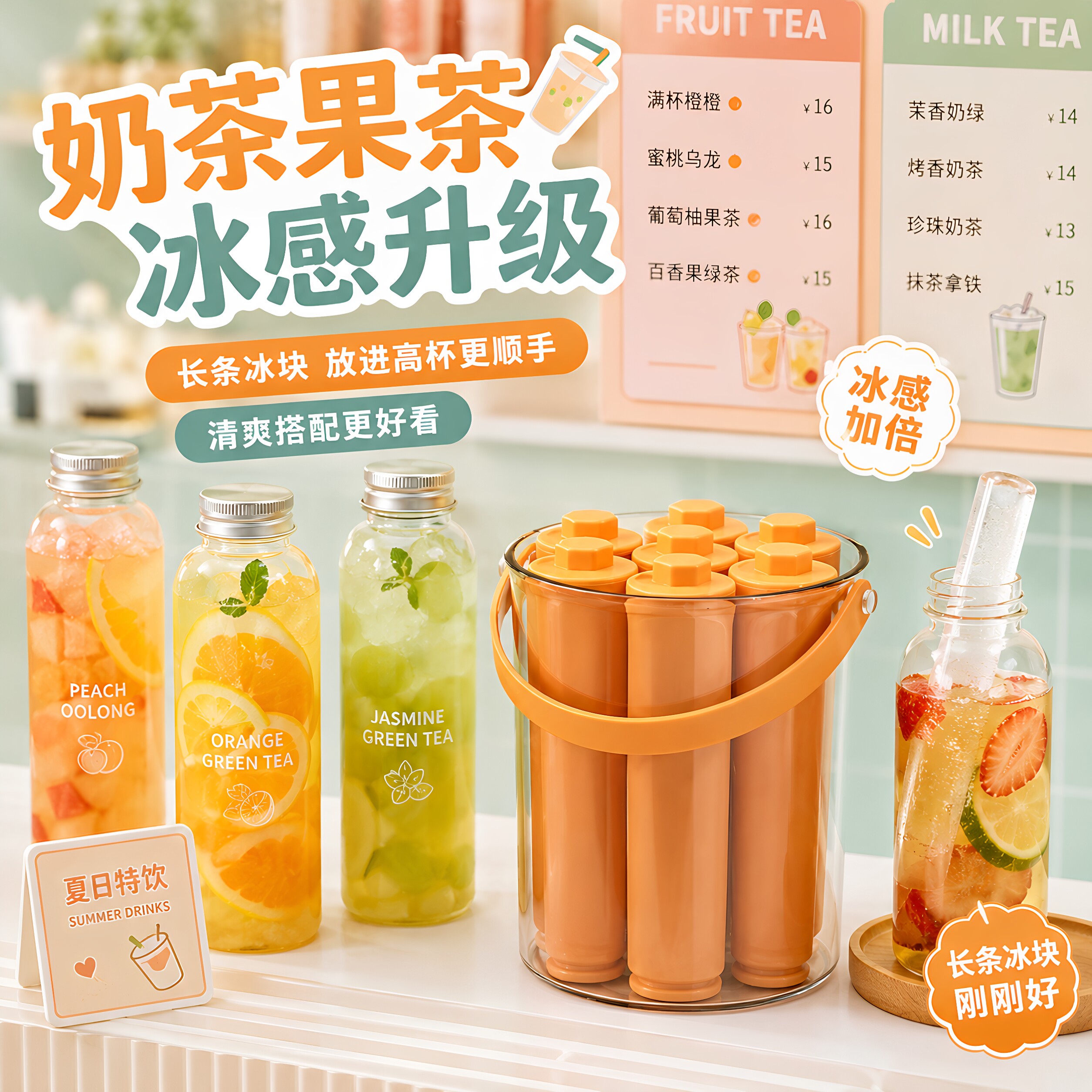 食品级硅胶长条冰格冰箱冷冻