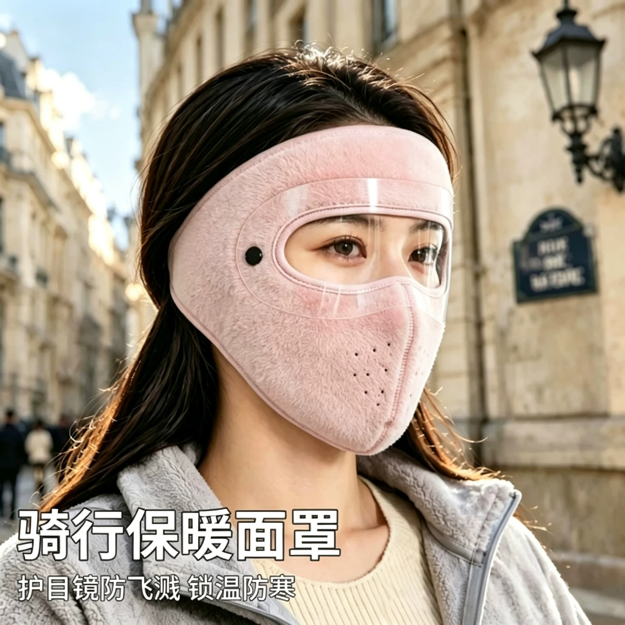 骑行面罩女冬季保暖护耳罩全脸