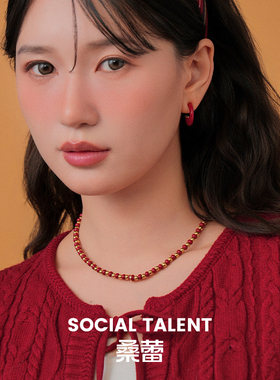 桑蕾红丝绒项链时尚小众设计原创高级感锁骨链2025秋冬新品爆款