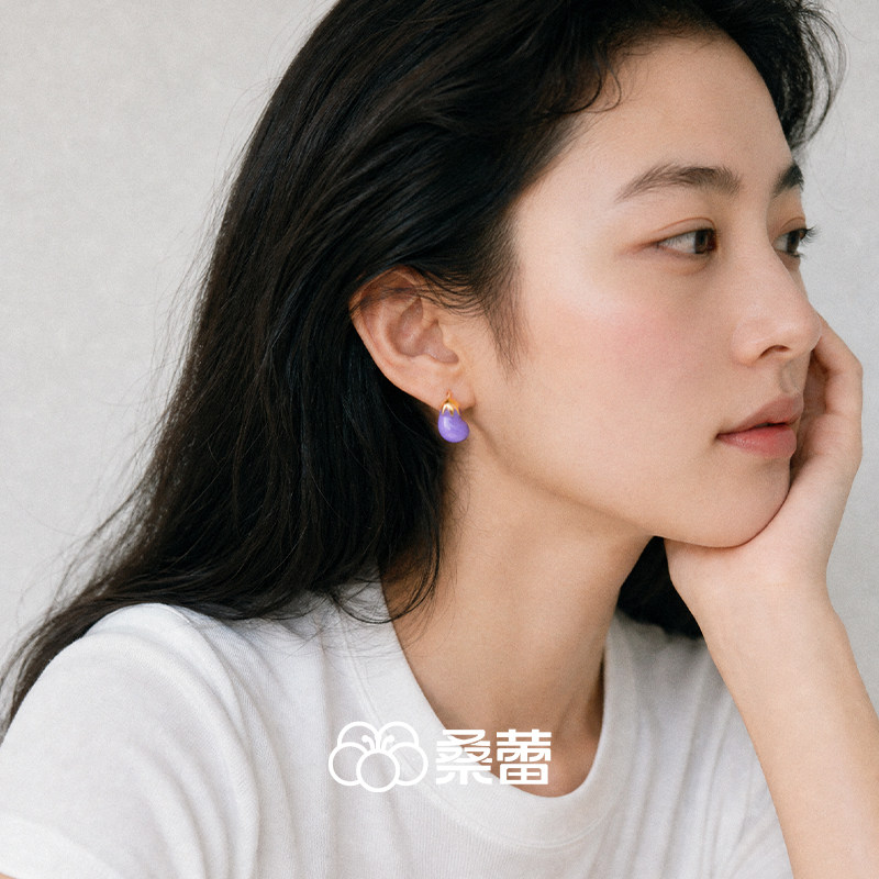 桑蕾茄子耳钉女时尚设计日常百搭2026春夏新款爆款
