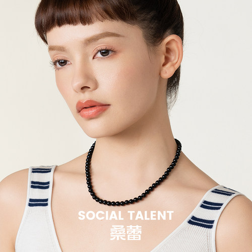 桑蕾黑天鹅系列黑色玛瑙项链
