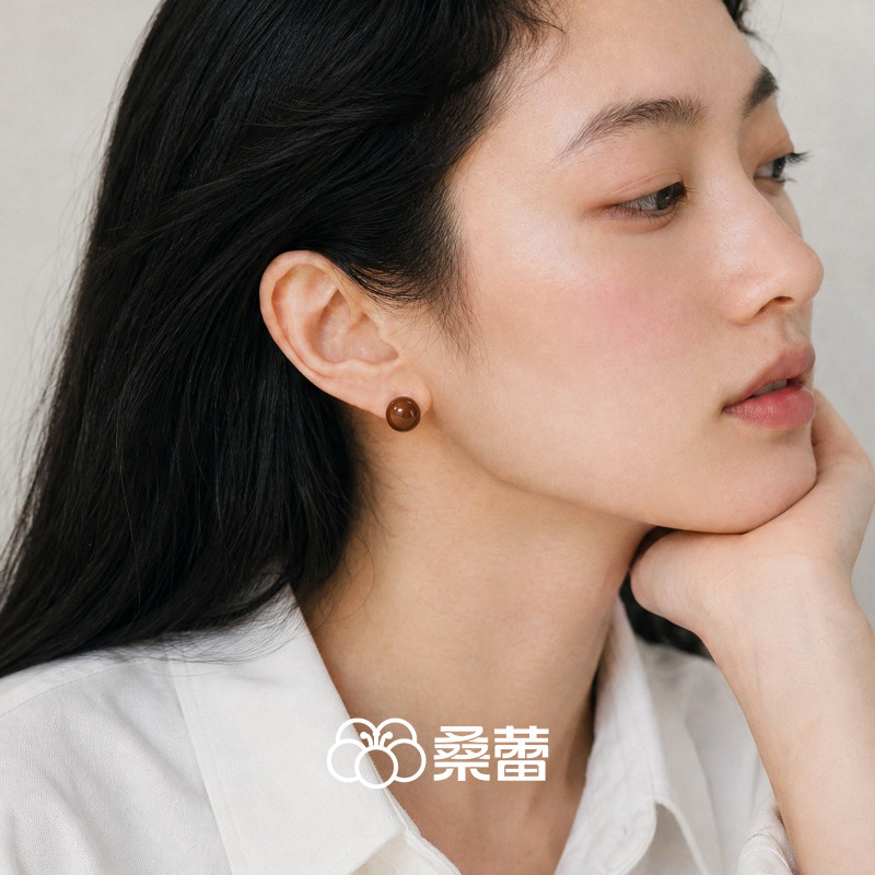 Social Talent/桑蕾小糖豆耳钉女多巴胺彩色小众设计师高级感耳环