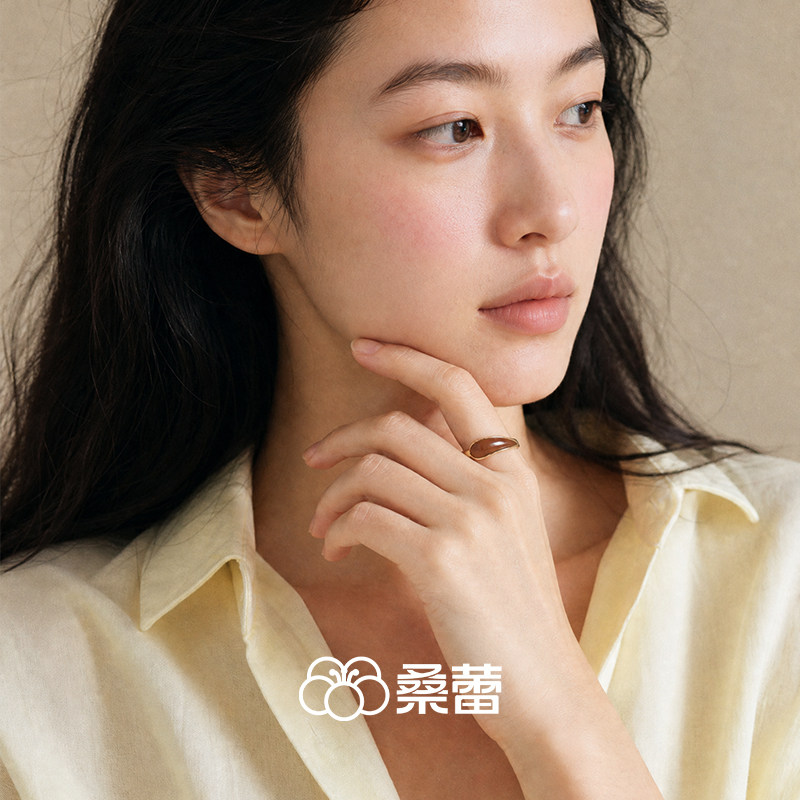 桑蕾卷卷叶戒指女小众原创设计开口潮流百搭个性2026年新品
