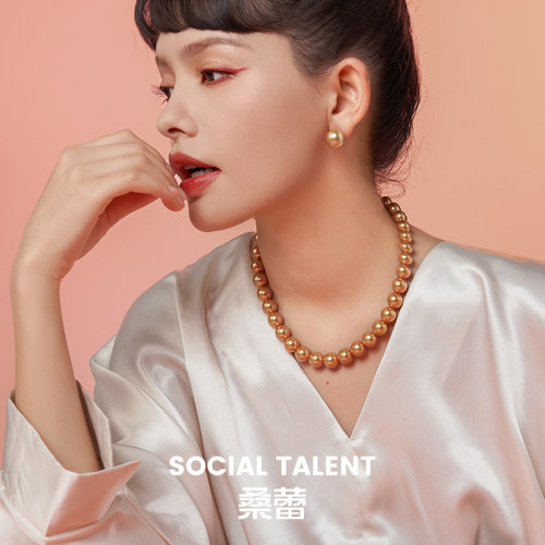 桑蕾南洋金梦仿珍珠项链