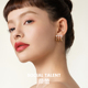 Social Talent桑蕾旁白系列三轨道仿珍珠耳钉925银针春夏新款