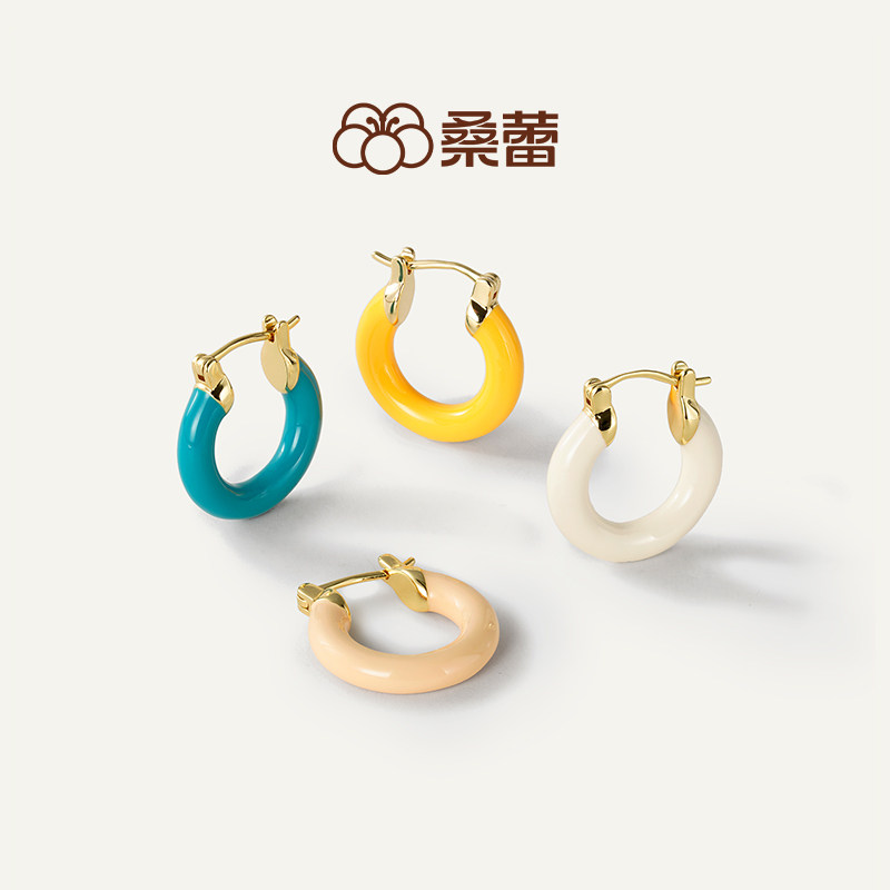 桑蕾小圆环耳扣耳钉女时尚小众设计原创高级感耳饰2026春夏新品图片